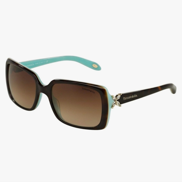 Tiffany & Co. Accessories - Tiffany & Co. TF4047 Sunglasses Square Crystal Havanah Luxury Designer #97